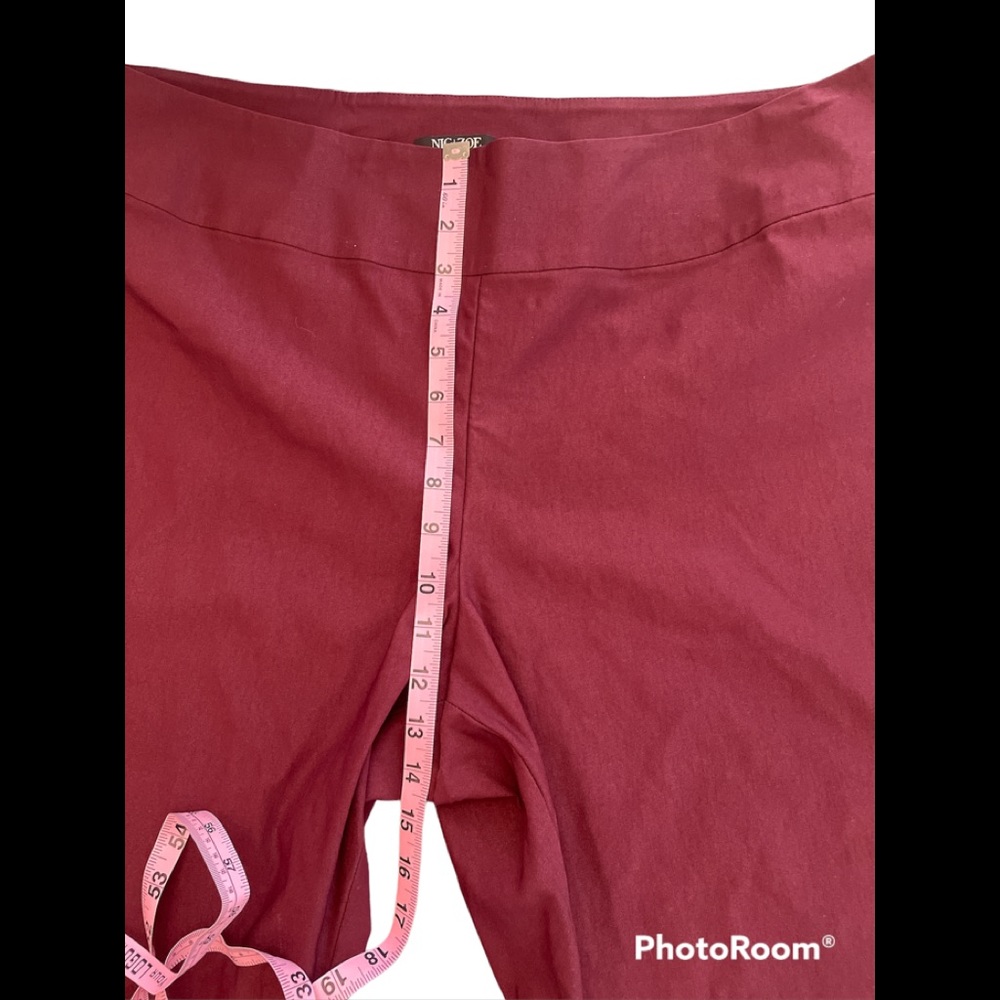 Nic+Zoe Purple-ish Port Burgundy Leggings Stretch straight leg pants NWT 18W - Picture 10 of 15
